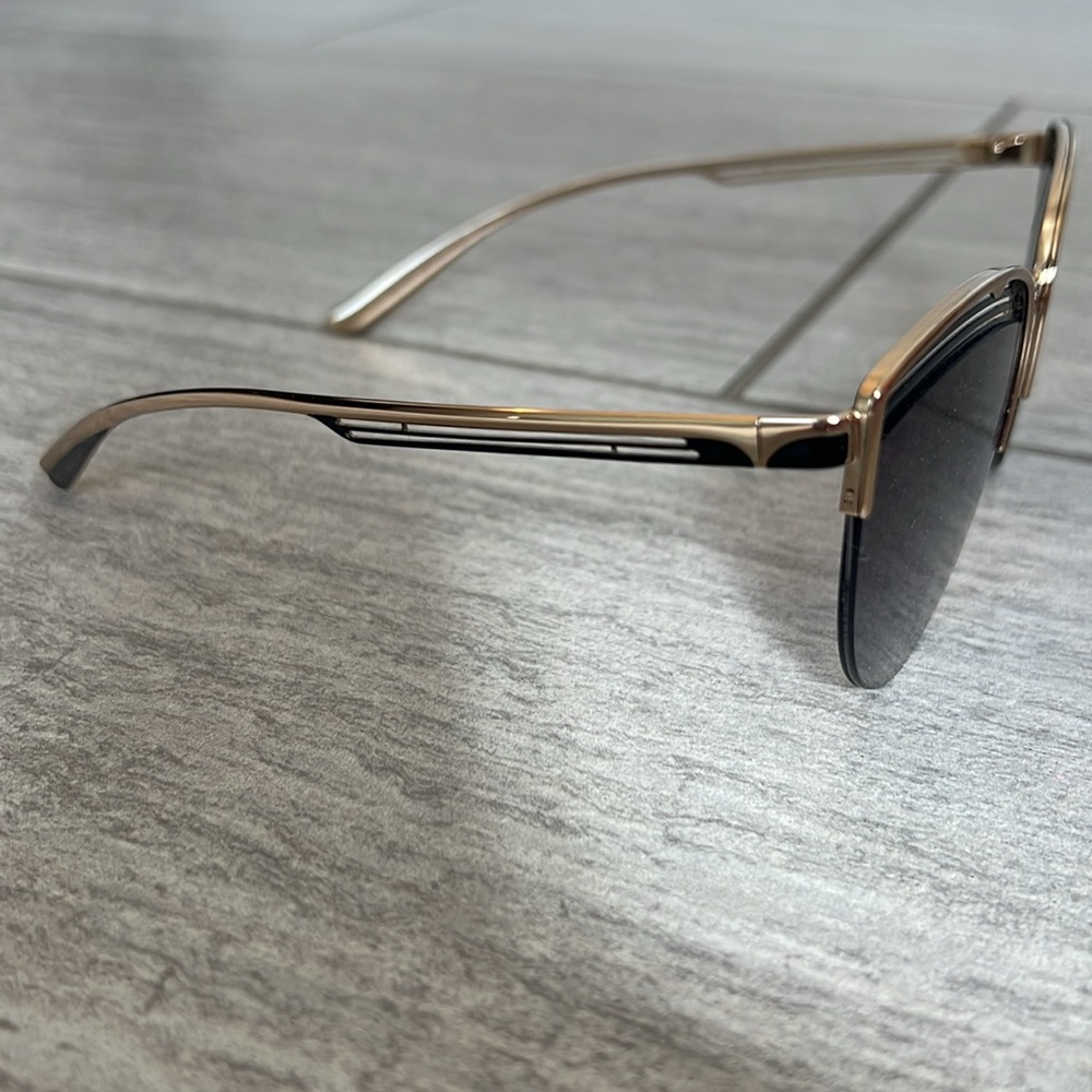 Authentic Like New Bvlgari Gold and Black Sunglasses - Picture 2 of 12